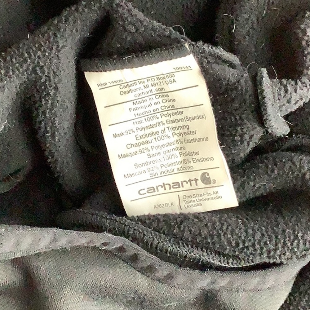 Carhartt 2 piece bundle Gray hoodie & black Beenie 2XL kangaroo pockets full zip - Picture 16 of 16